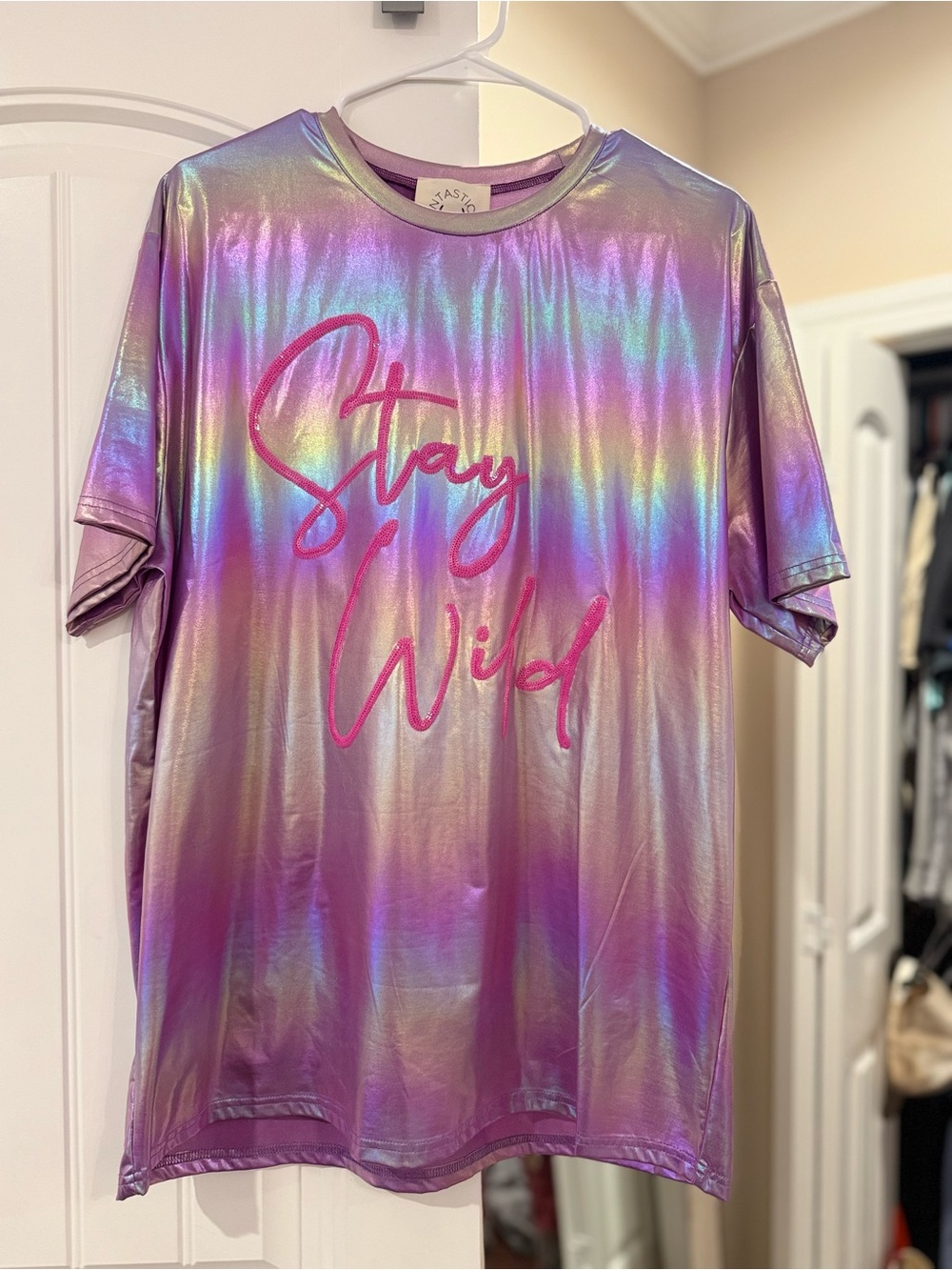 Stay Wild Iridescent Purple Dress